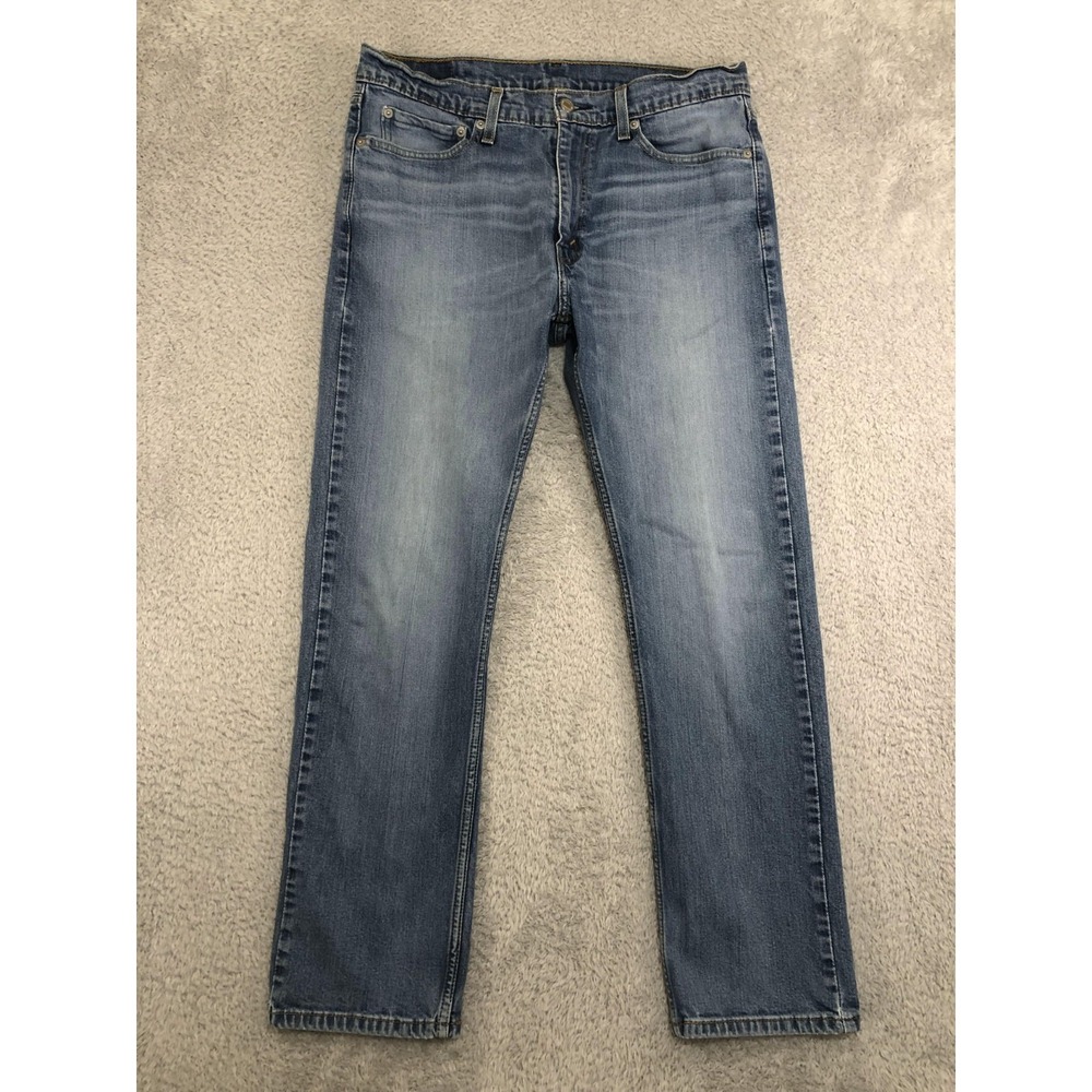 Levis 513 Jeans Mens 33x29 (Tag 34x30) Blue Slim Straight Denim